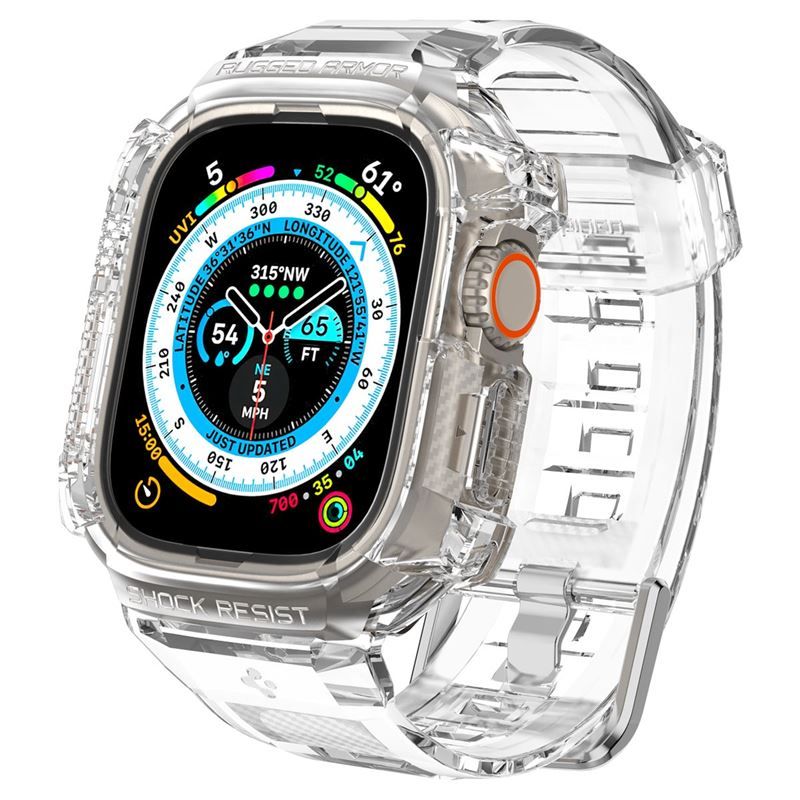 Spigen Rugged Armor Pro, crystal clear - Apple Watch Ultra 2/Ultra 49mm