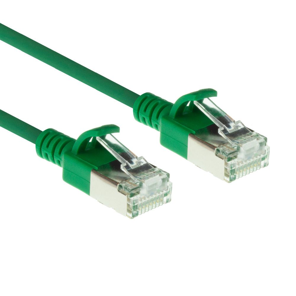 ACT CAT6A U-FTP Patch Cable 0,15m Green