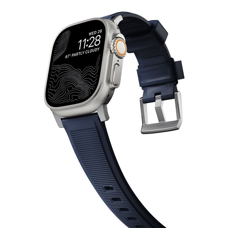 Nomad Rugged Strap, atlantic blue - Apple Watch Ultra 2/1 49mm 9/8/7 45mm/6/SE/5/4 44mm/3/2/1 42mm