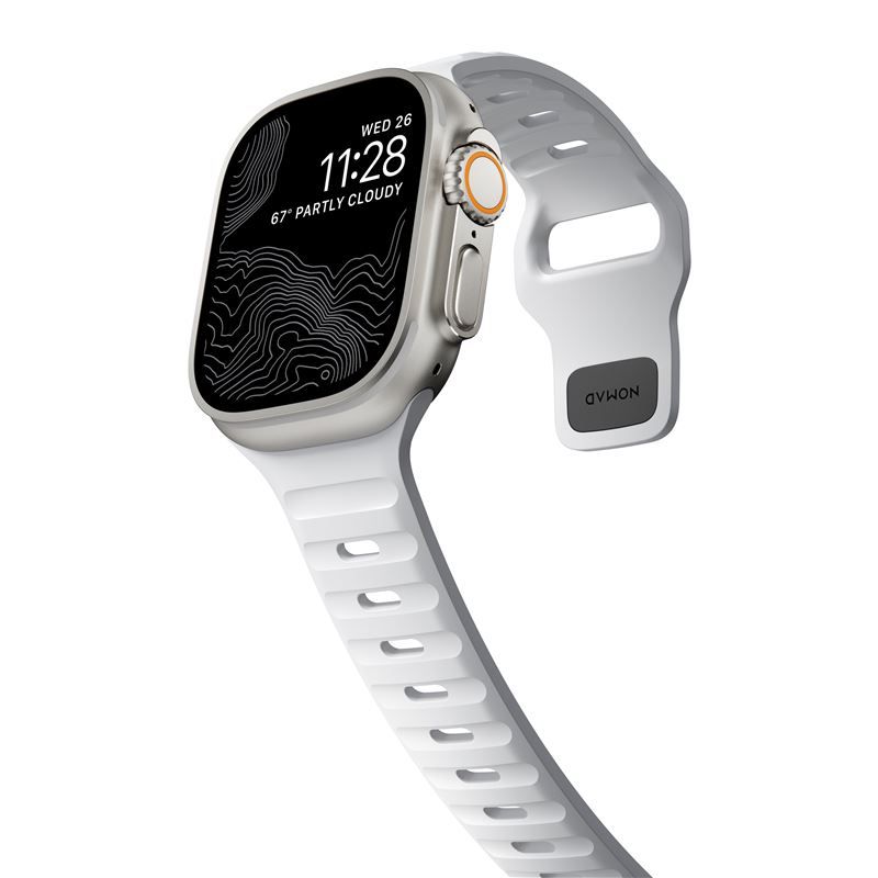 Nomad Sport Strap M/L, white - Apple Watch Ultra 2/1 (49mm) 9/8/7 (45mm)/6/SE/5/4 (44mm)/3/2/1(42mm)