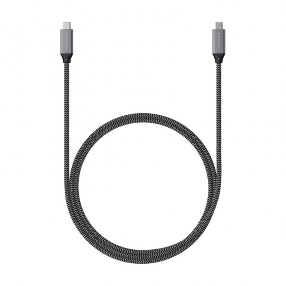 Satechi USB-C -USB-C kábel Braided 40 Gbps 0,8m Grey