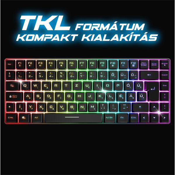 Spirit Of Gamer Elite K70 Wireless Bluetooth Semi-Mechanical Keyboard Black HU