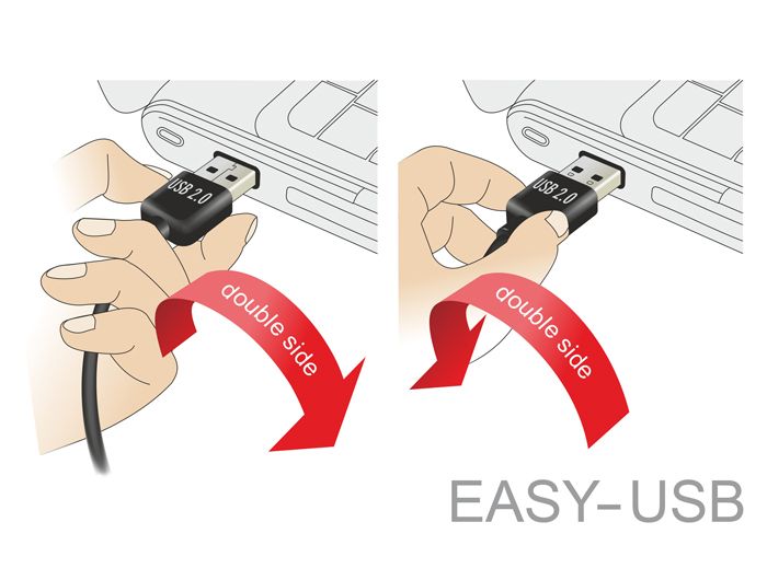 DeLock USB-A to microUSB male/male cable 1m Black