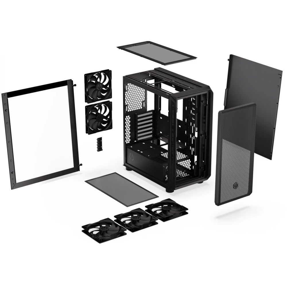 Endorfy Arx 500 Air Tempered Glass Black