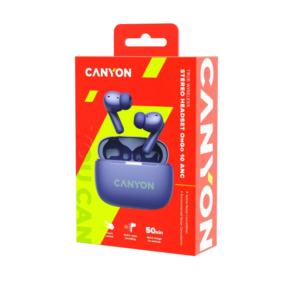 Canyon TWS-10 ANC+ENC Bluetooth Headset Purple