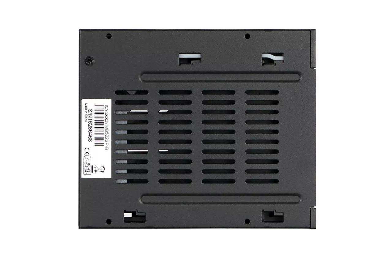 IcyDock flexiDOCK MB522SP-B Dual 2.5” SSD Dock Trayless Hot-Swap SATA / SAS Mobile Rack for Ext 3.5” Bay