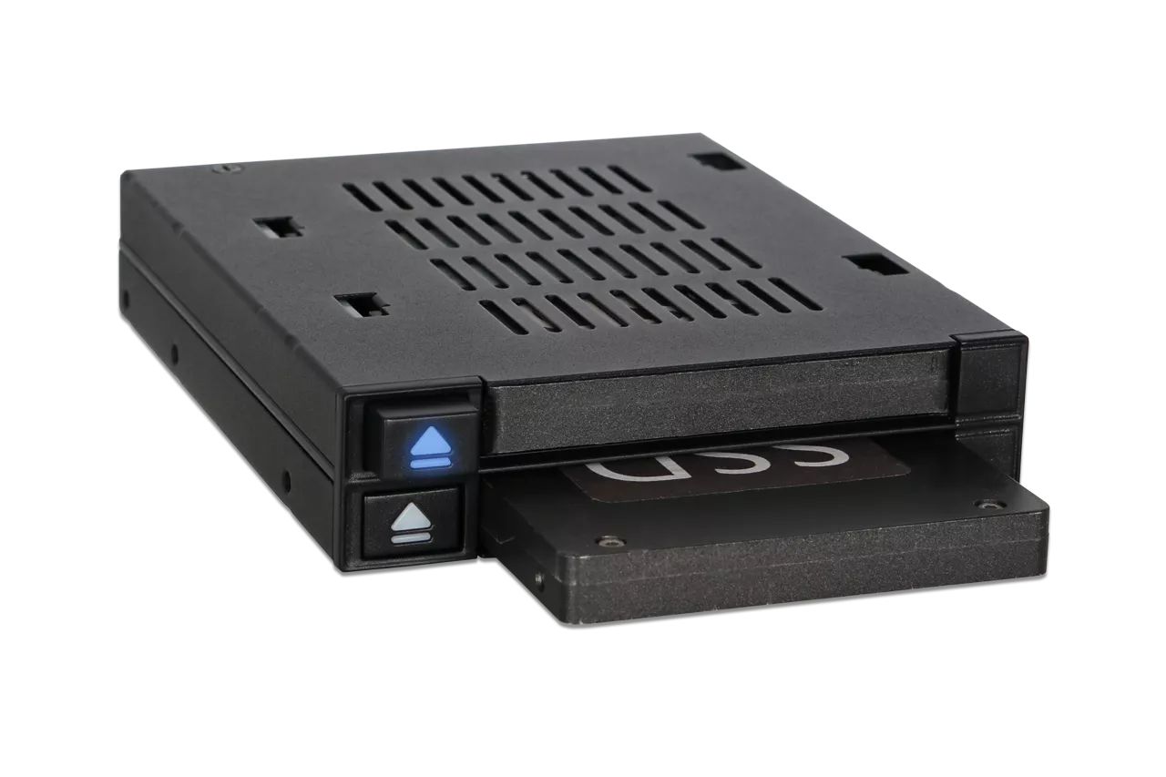 IcyDock flexiDOCK MB522SP-B Dual 2.5” SSD Dock Trayless Hot-Swap SATA / SAS Mobile Rack for Ext 3.5” Bay