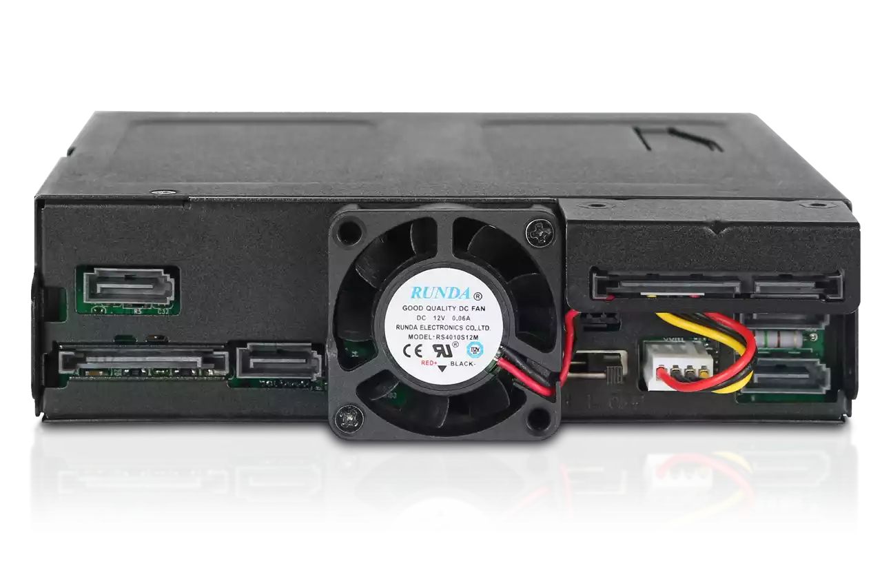 IcyDock ToughArmor MB604SPO-B 4 x 2.5" SAS & SATA SSD/HDD & (Ultra) Slim ODD Backplane Cage