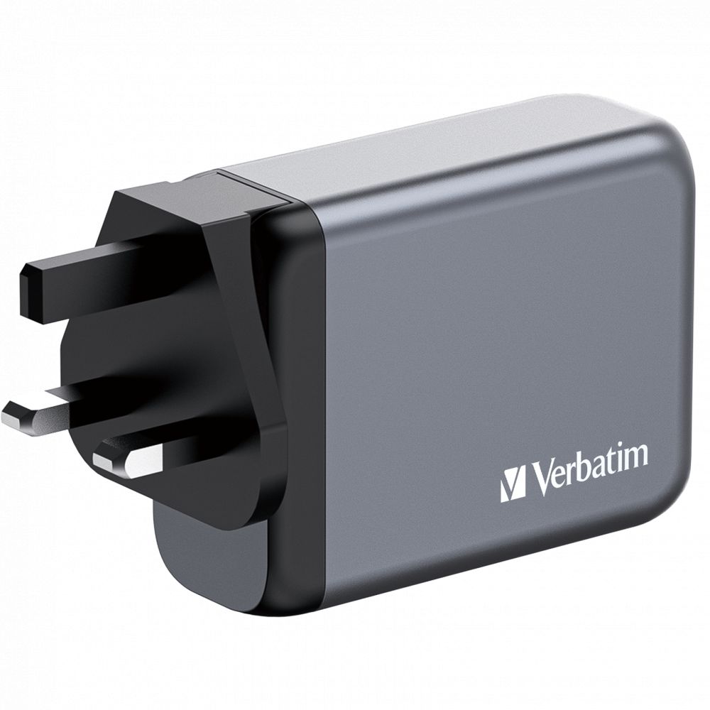 Verbatim 100W 4-Port GaN Wall Charger Grey