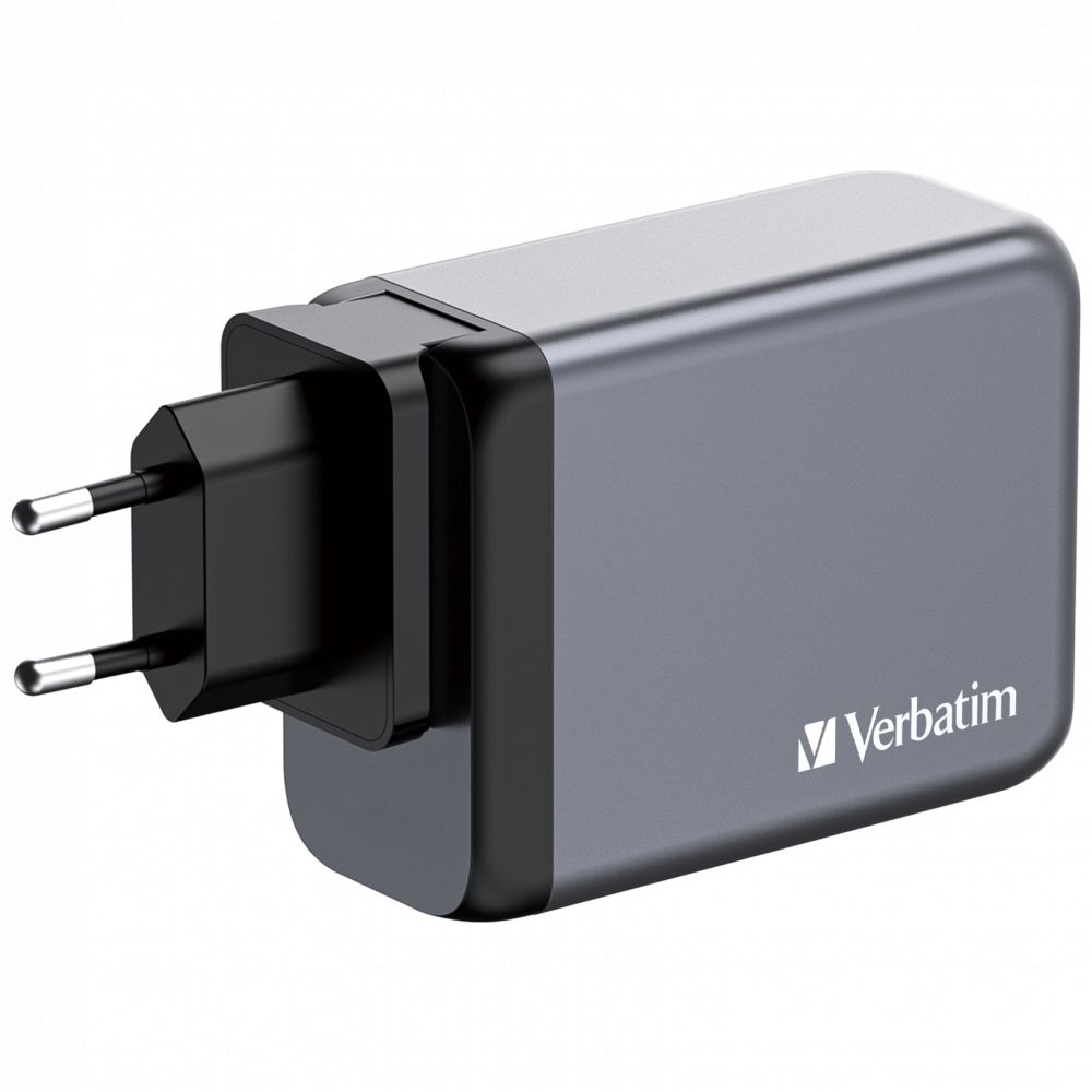 Verbatim 200W 4-Port GaN Wall Charger Grey