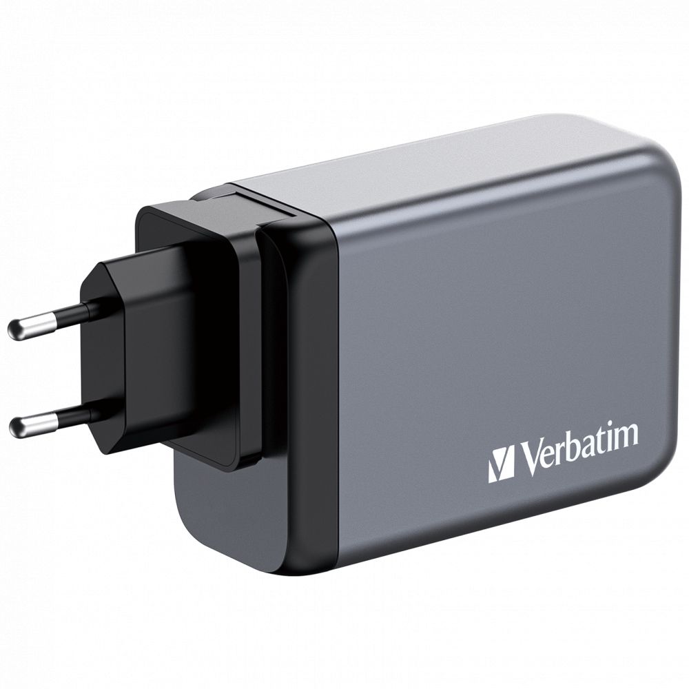 Verbatim 240W 4-Port GaN Wall Charger Grey