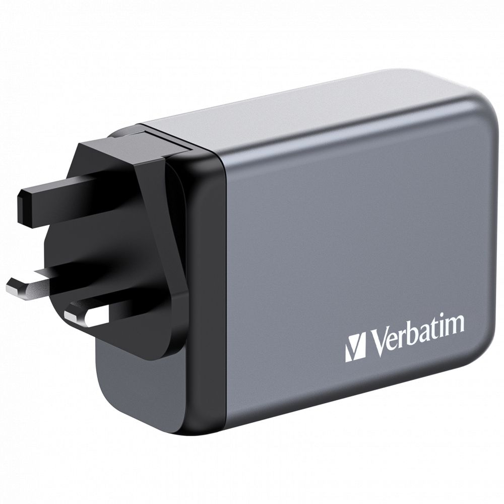 Verbatim 240W 4-Port GaN Wall Charger Grey