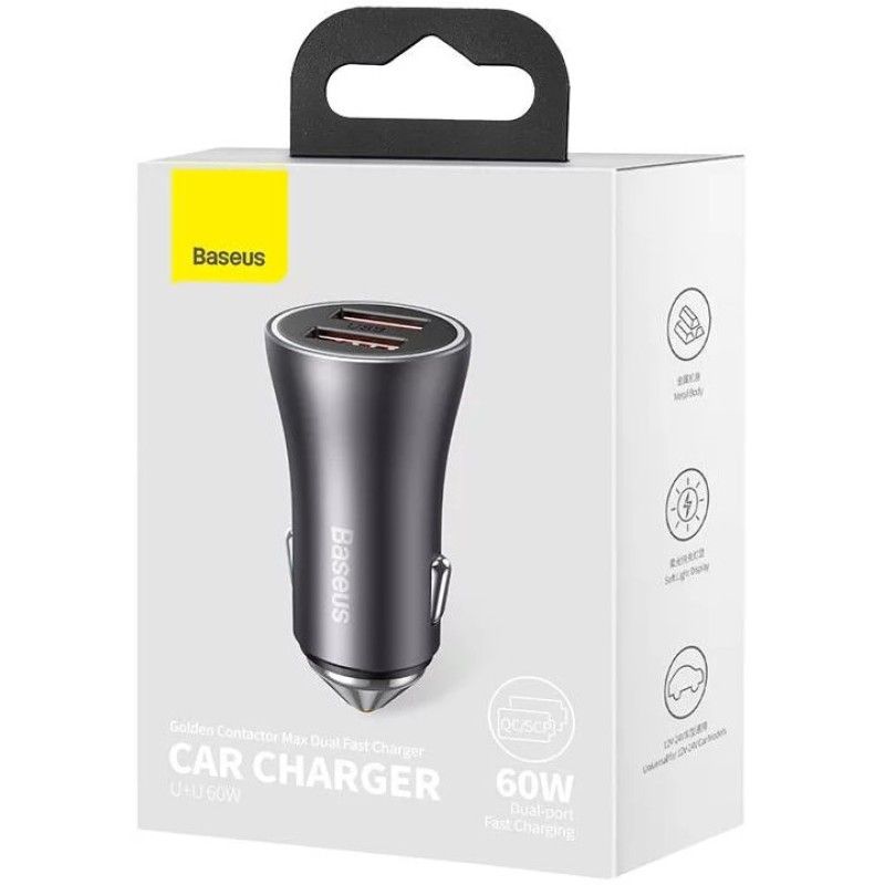 Baseus Golden Contactor Max Car Charger Black