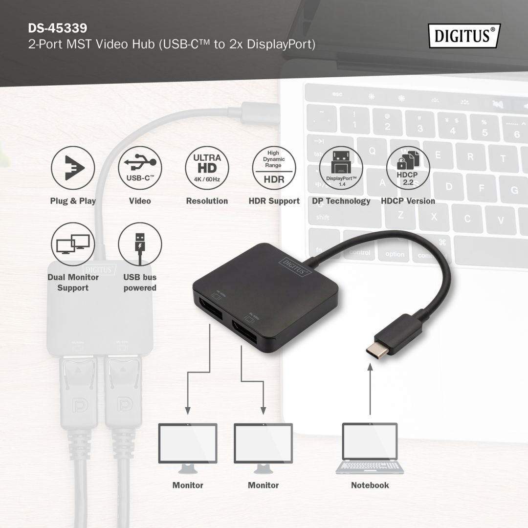 Digitus DS-45339 USB-C Video Docking Station