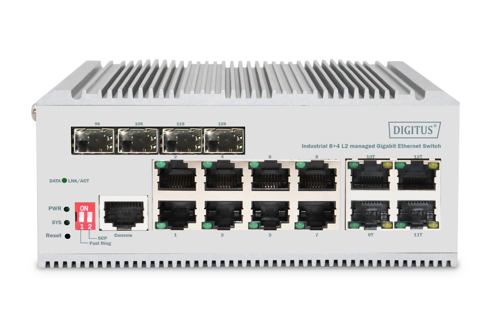 Digitus Industrial 8+4 L2 managed Gigabit Ethernet Switch