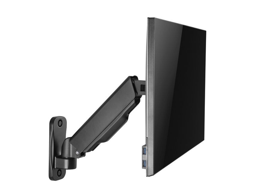 EQuip 17"-32" Single Monitor Wall-Mounted Bracket Black