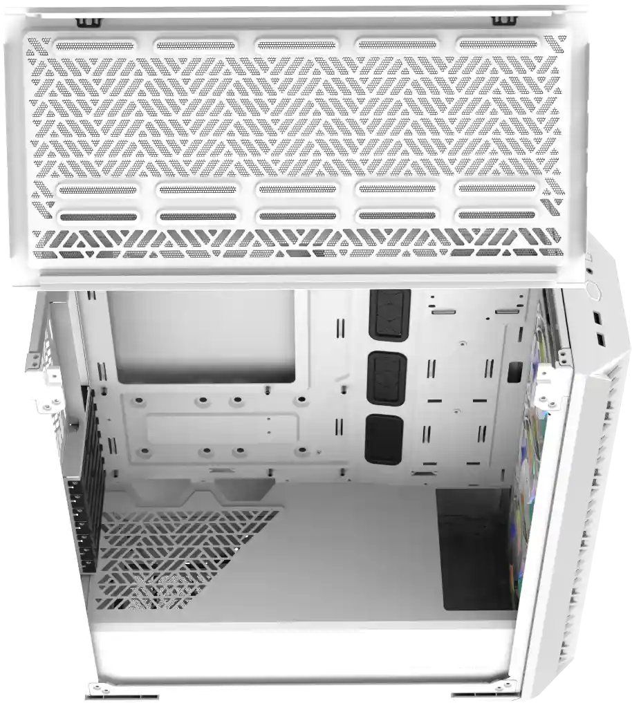 Cooler Master MasterBox 520 Mesh ARGB Tempered Glass White