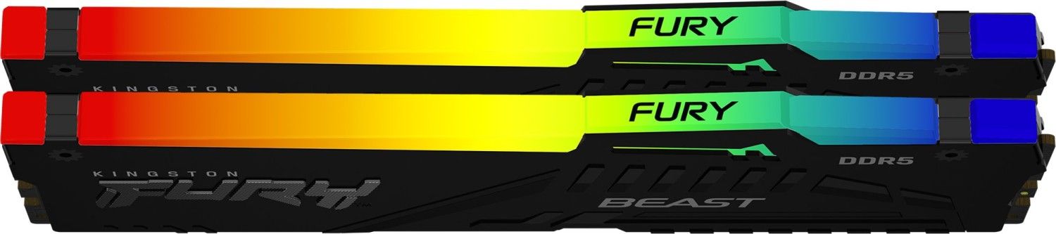 Kingston 128GB DDR5 5200MHz Kit(4x32GB) Fury Beast RGB Black