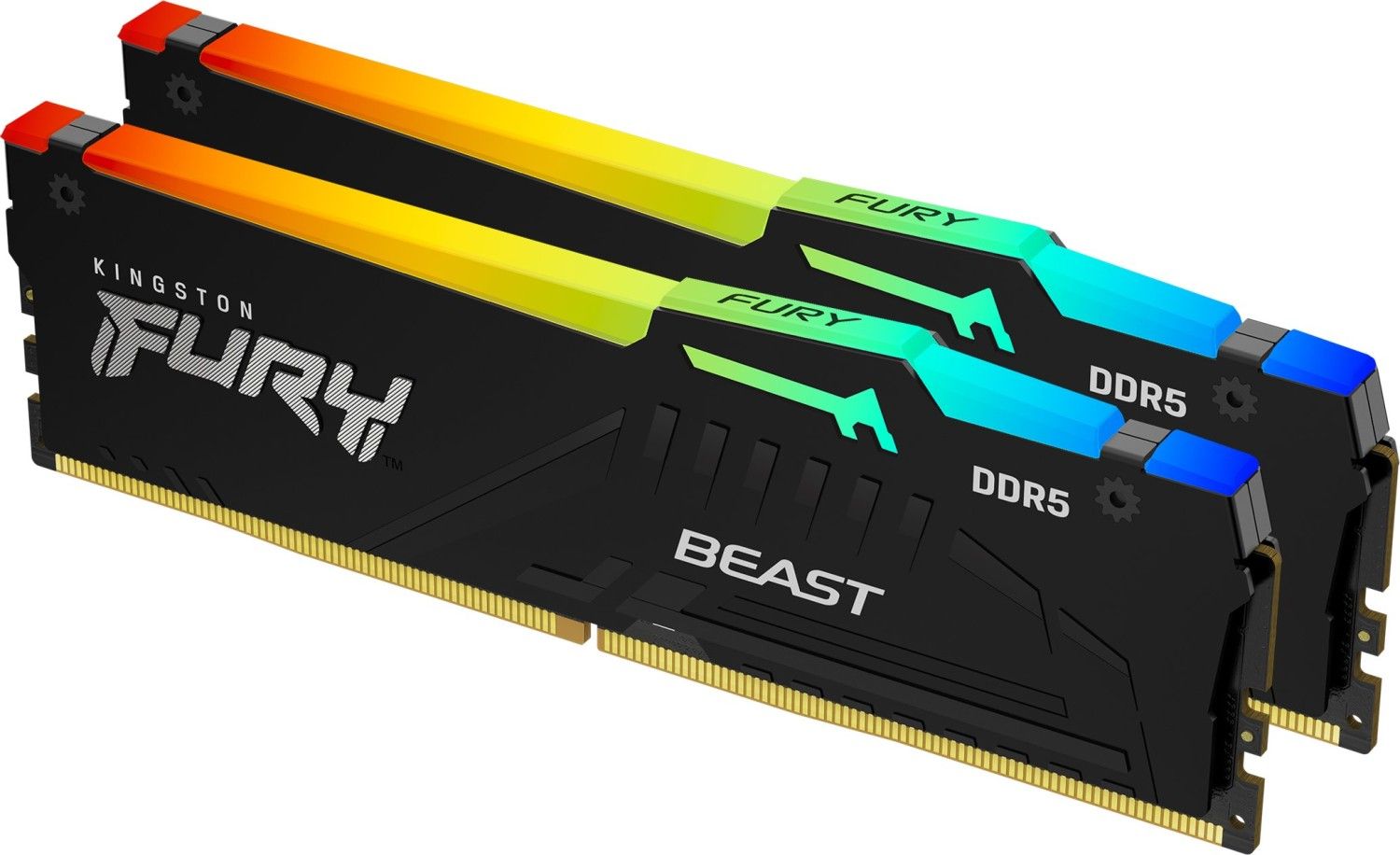 Kingston 128GB DDR5 5200MHz Kit(4x32GB) Fury Beast RGB Black