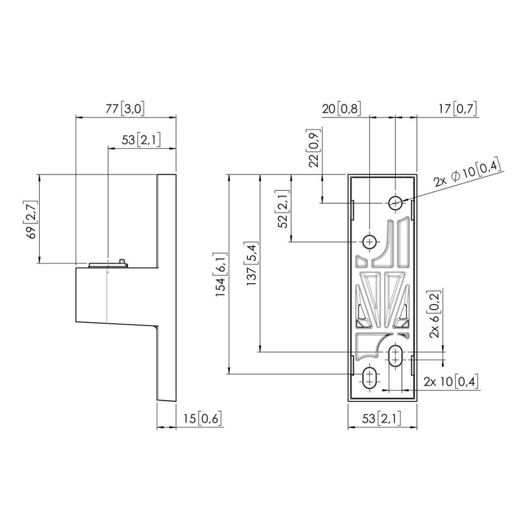 Vogel's MOMO C101 Wall Mount Component for MOMO Motion and Motion Plus Black