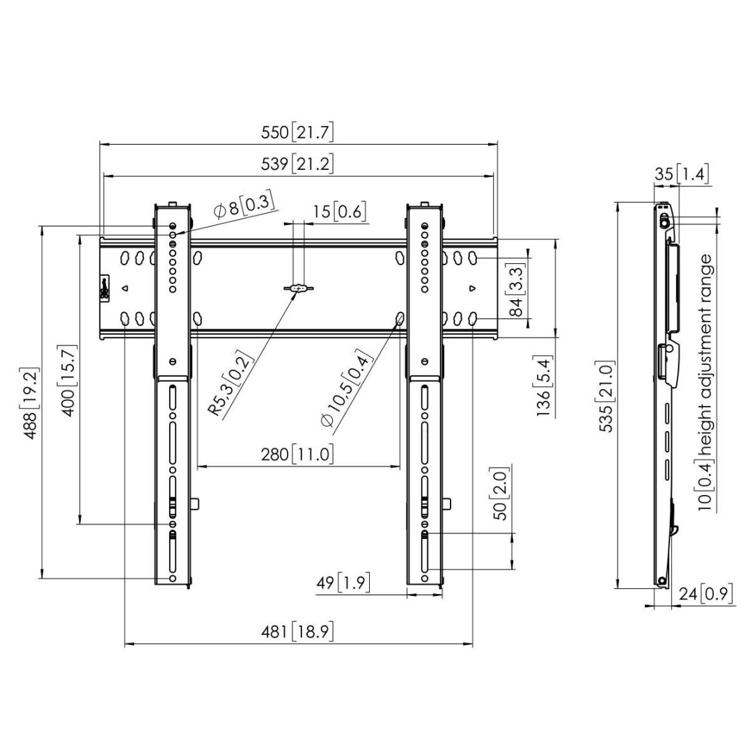 Vogel's PFW 6400 Display Wall Mount fixed Black