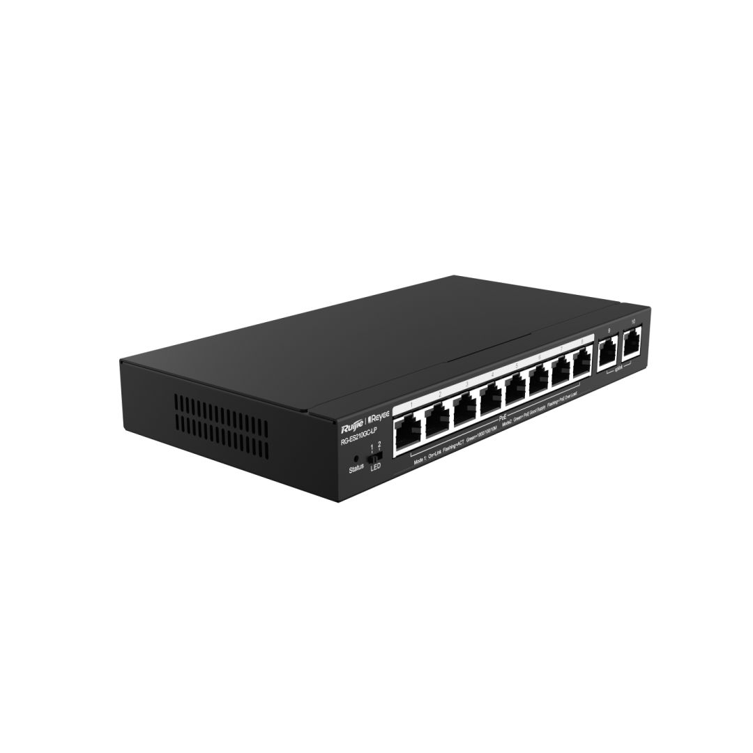 Reyee RG-ES210GC-LP 10-Port Gigabit Smart Cloud Managed PoE Switch