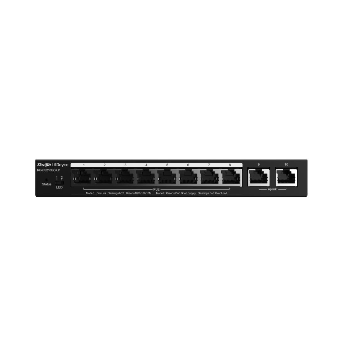 Reyee RG-ES210GC-LP 10-Port Gigabit Smart Cloud Managed PoE Switch