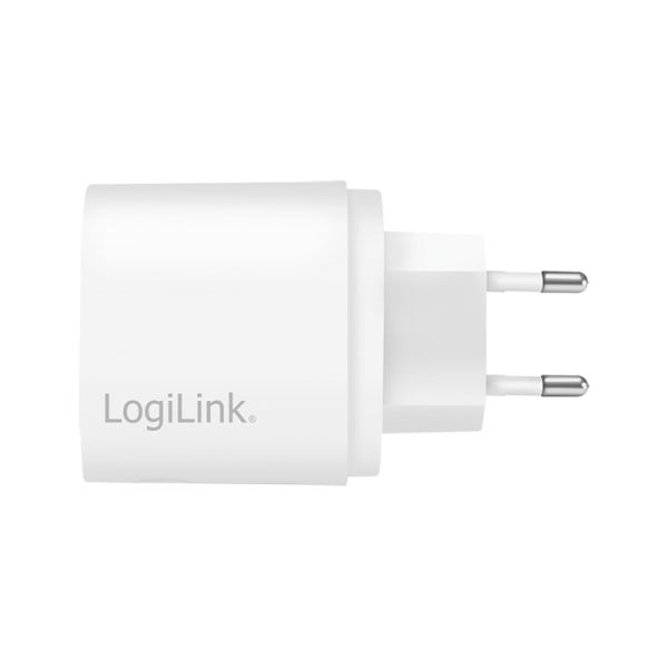 Logilink USB power socket adapter 1x USB-C (PD) 20W oval White