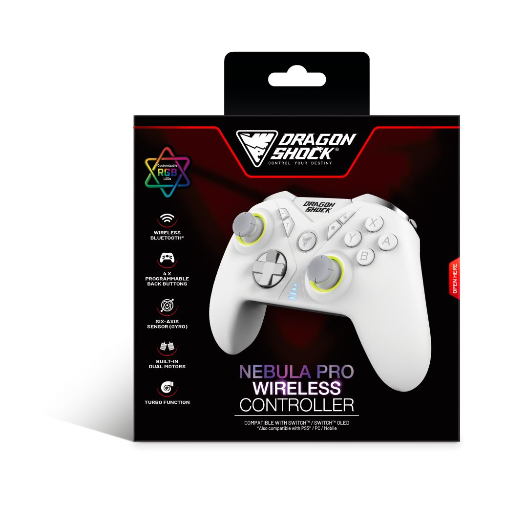 Dragonshock Nebula Pro Bluetooth Gamepad White