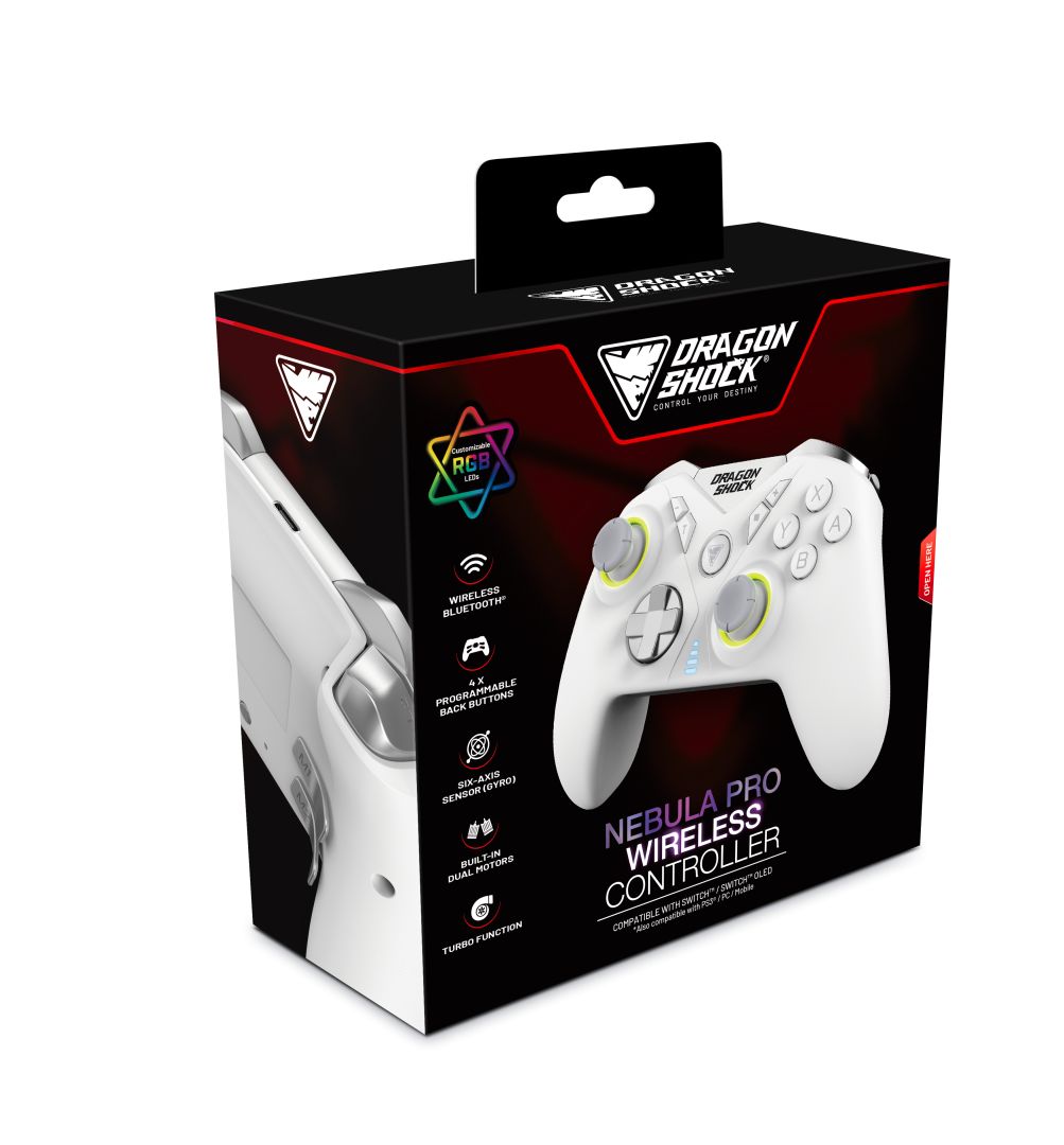 Dragonshock Nebula Pro Bluetooth Gamepad White