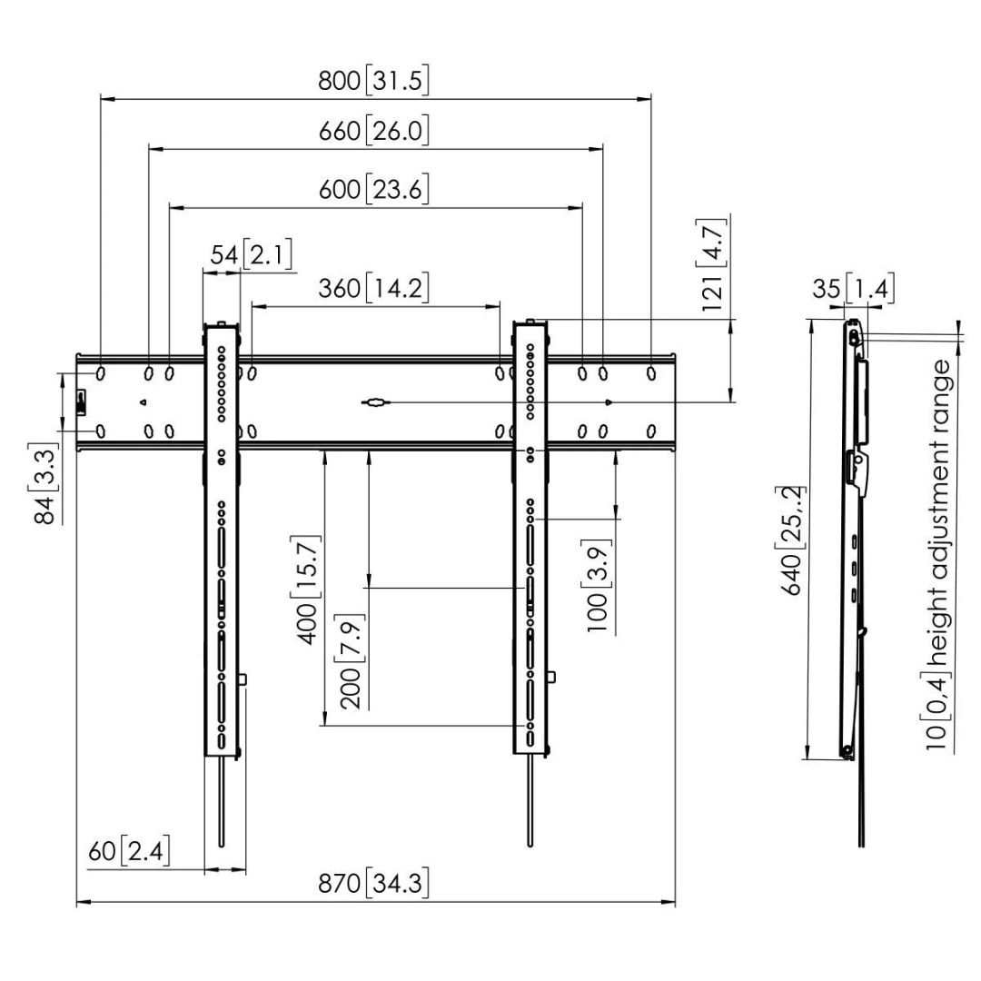 Vogel's PFW 6800 Display Wall Mount fixed Black