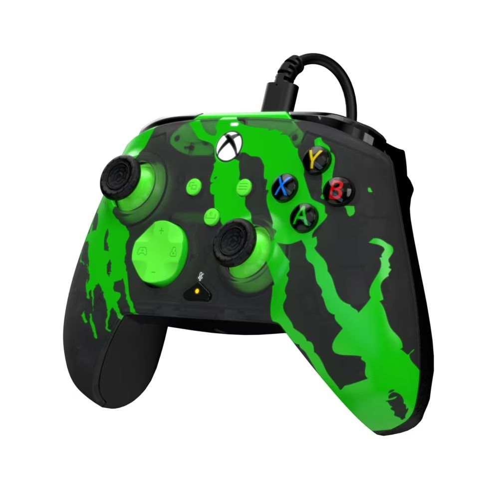 PDP Rematch Glow Adevanced Jolt USB Gampead Green Glow in the Dark