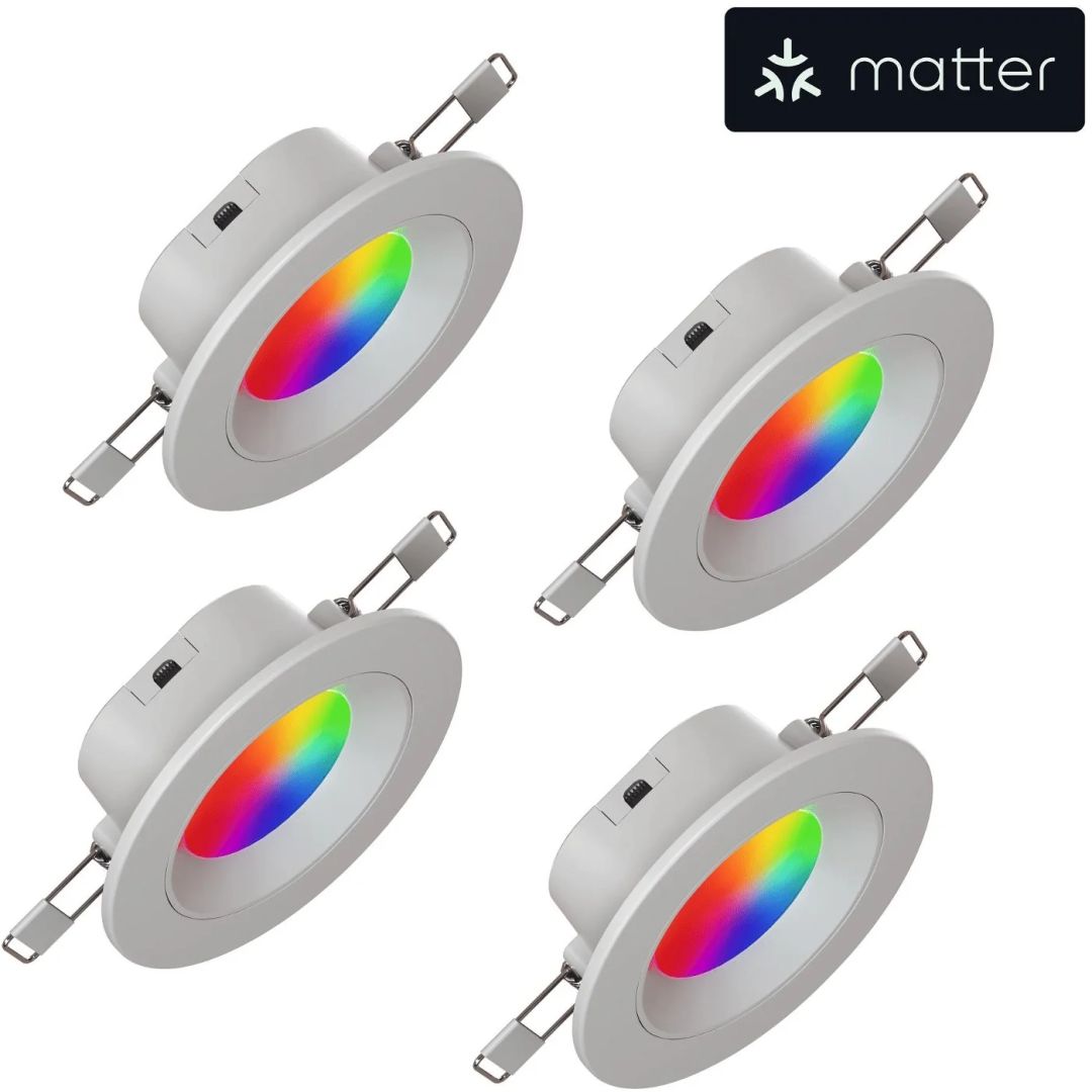 Nanoleaf Essentials Matter Smart Recessed Downlight 4 Pack