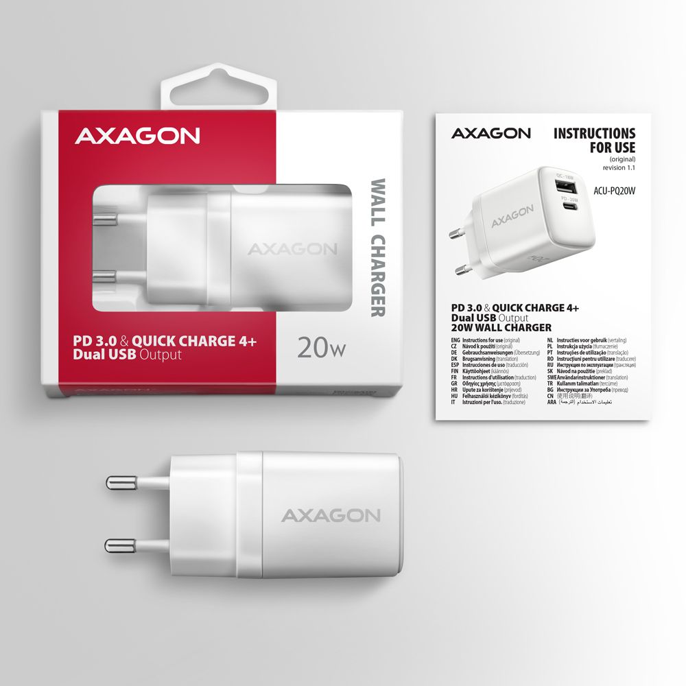 AXAGON ACU-PQ20W White