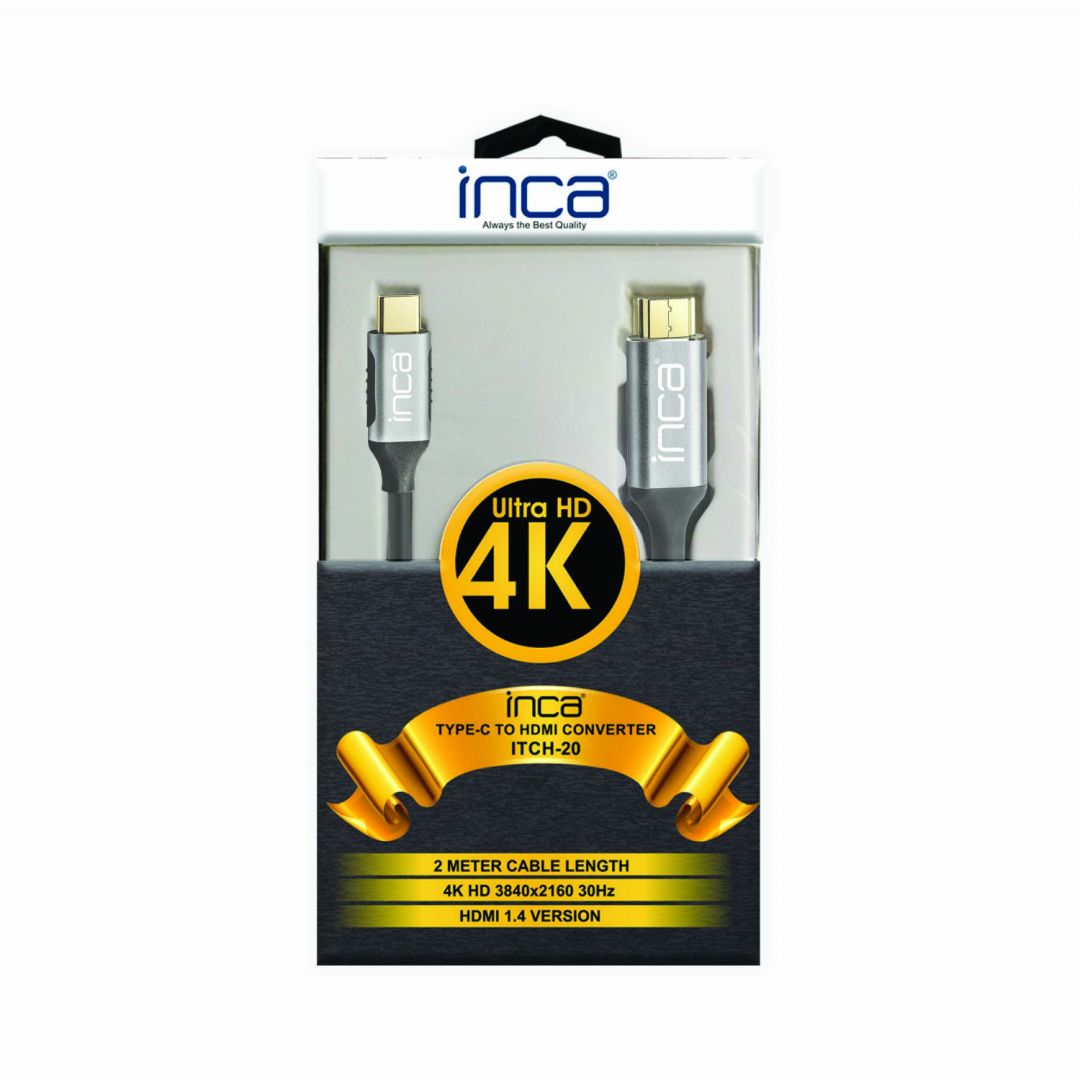 INCA ITCH-20 USB-C to HDMI 4K30Hz cable 2m Black