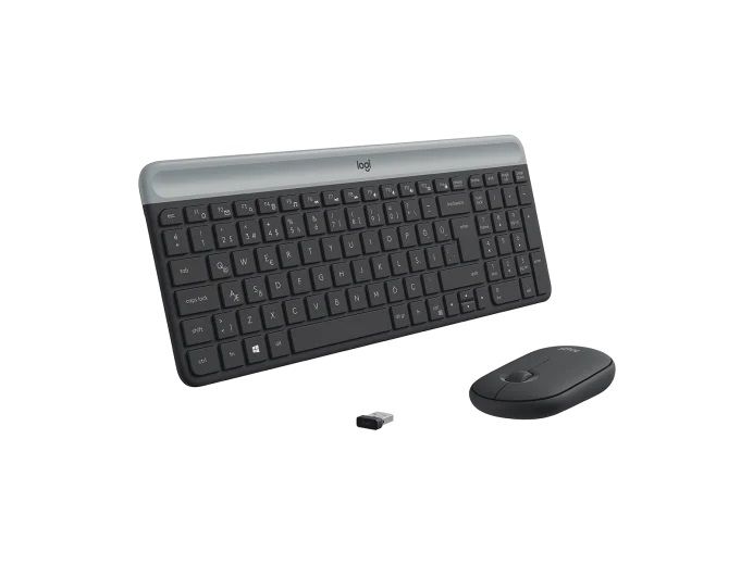 Logitech MK470 Slim Wireless Keyboard and Mouse Combo Graphite UK