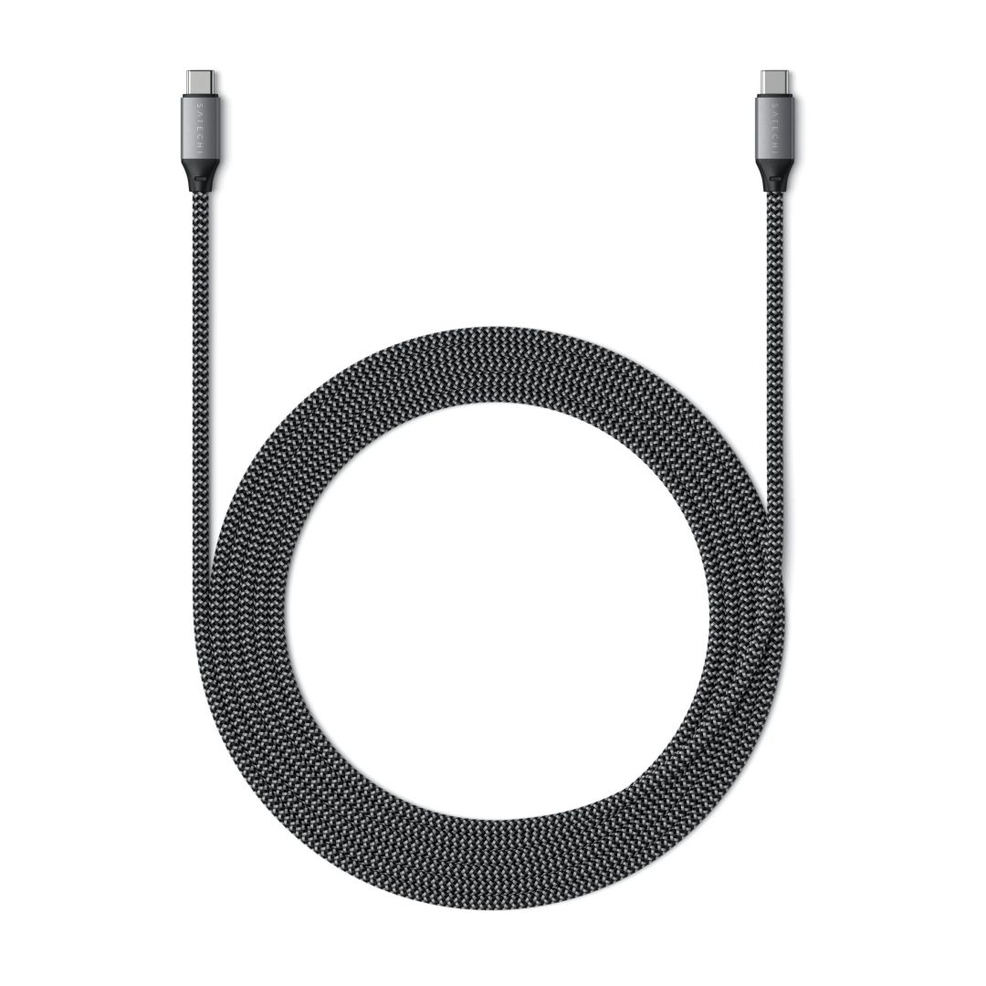 Satechi USB-C to USB-C 100W Braided Charging 2m Cable Grey