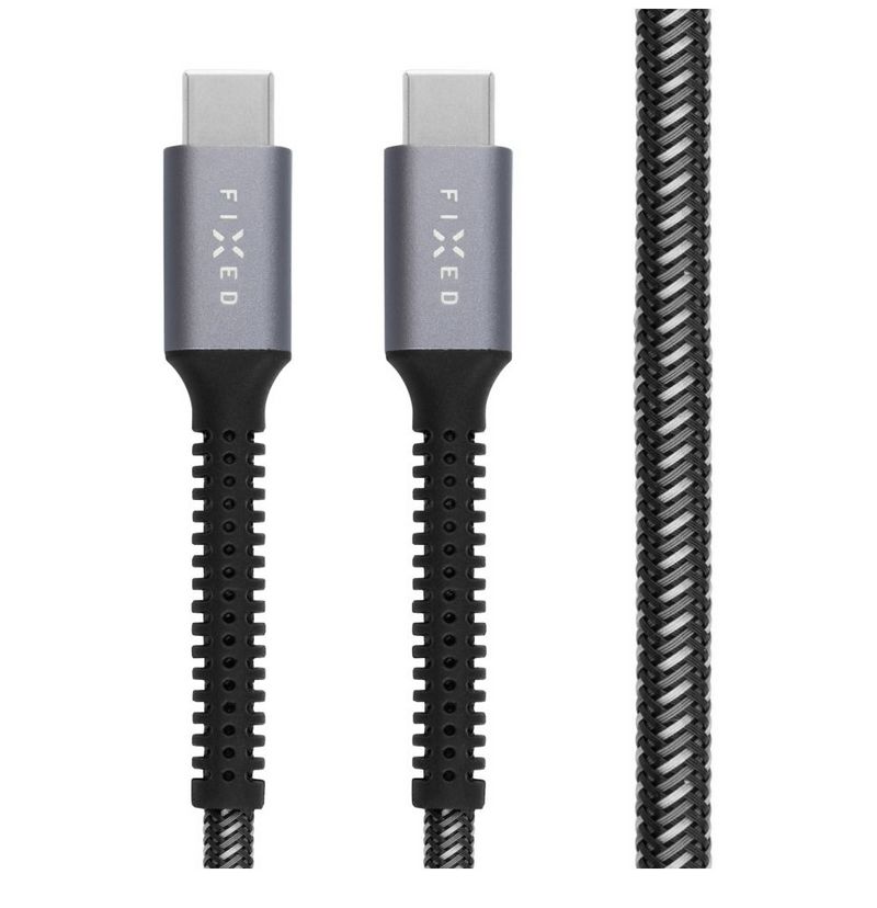 FIXED Armor Cable USB-C/USB-C 240W 2m Gray