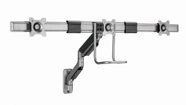 Gembird MA-WA3-01 Wall mounted adjustable monitor arm for 3 monitors 17"-27" Black