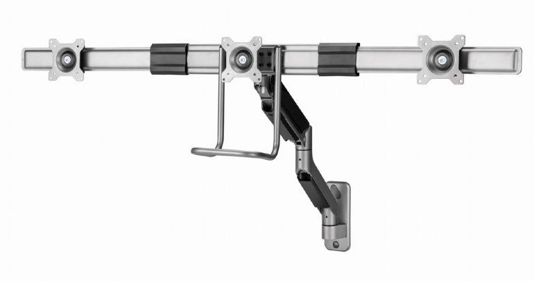 Gembird MA-WA3-01 Wall mounted adjustable monitor arm for 3 monitors 17"-27" Black