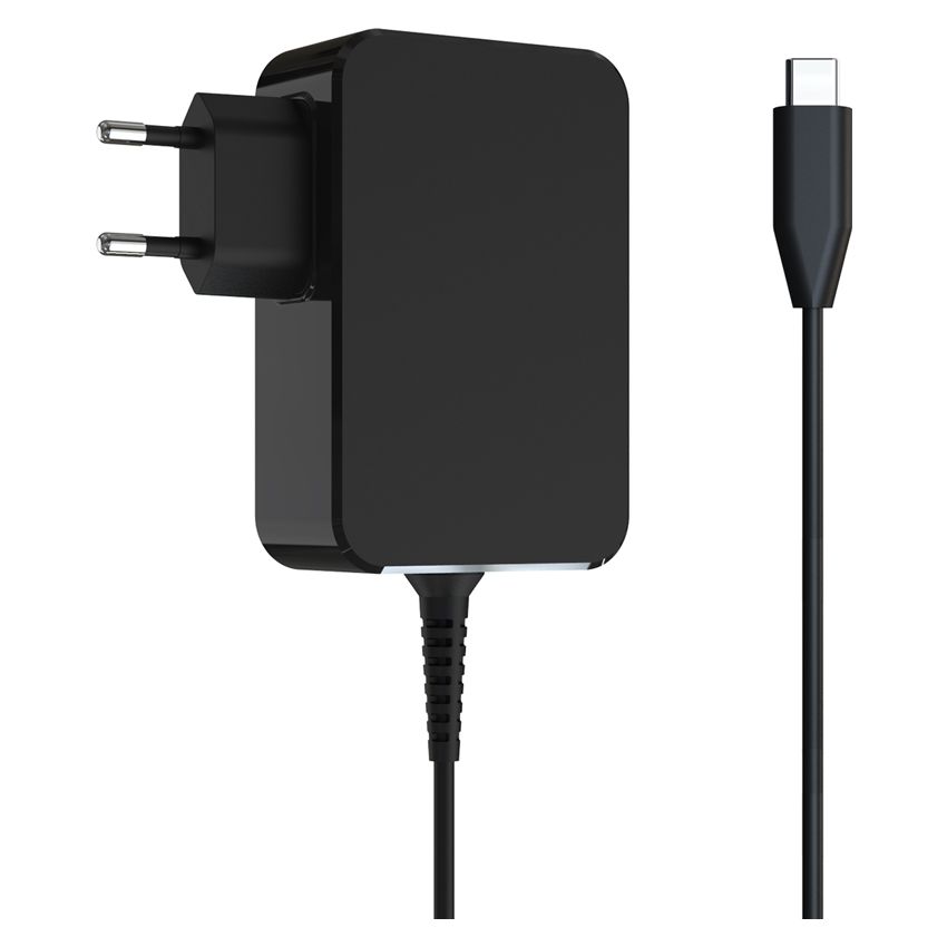 LC Power LC-NB-GAN-45-C 45W USB-C Notebook Power Adapter Black