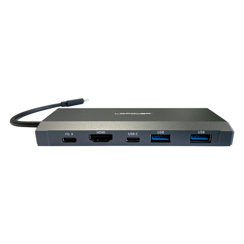 LC Power LC-HUB-C-MULTI-7-M2 USB hub/M.2 SSD enclosure Black