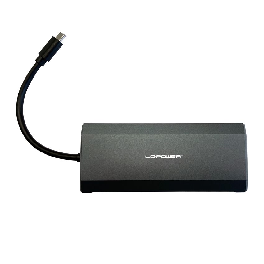 LC Power LC-HUB-C-MULTI-7-M2 USB hub/M.2 SSD enclosure Black