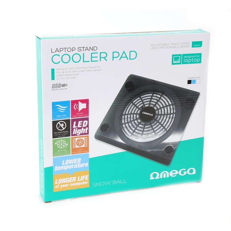 Platinet Omega Laptop Cooler Pad SnowBall White