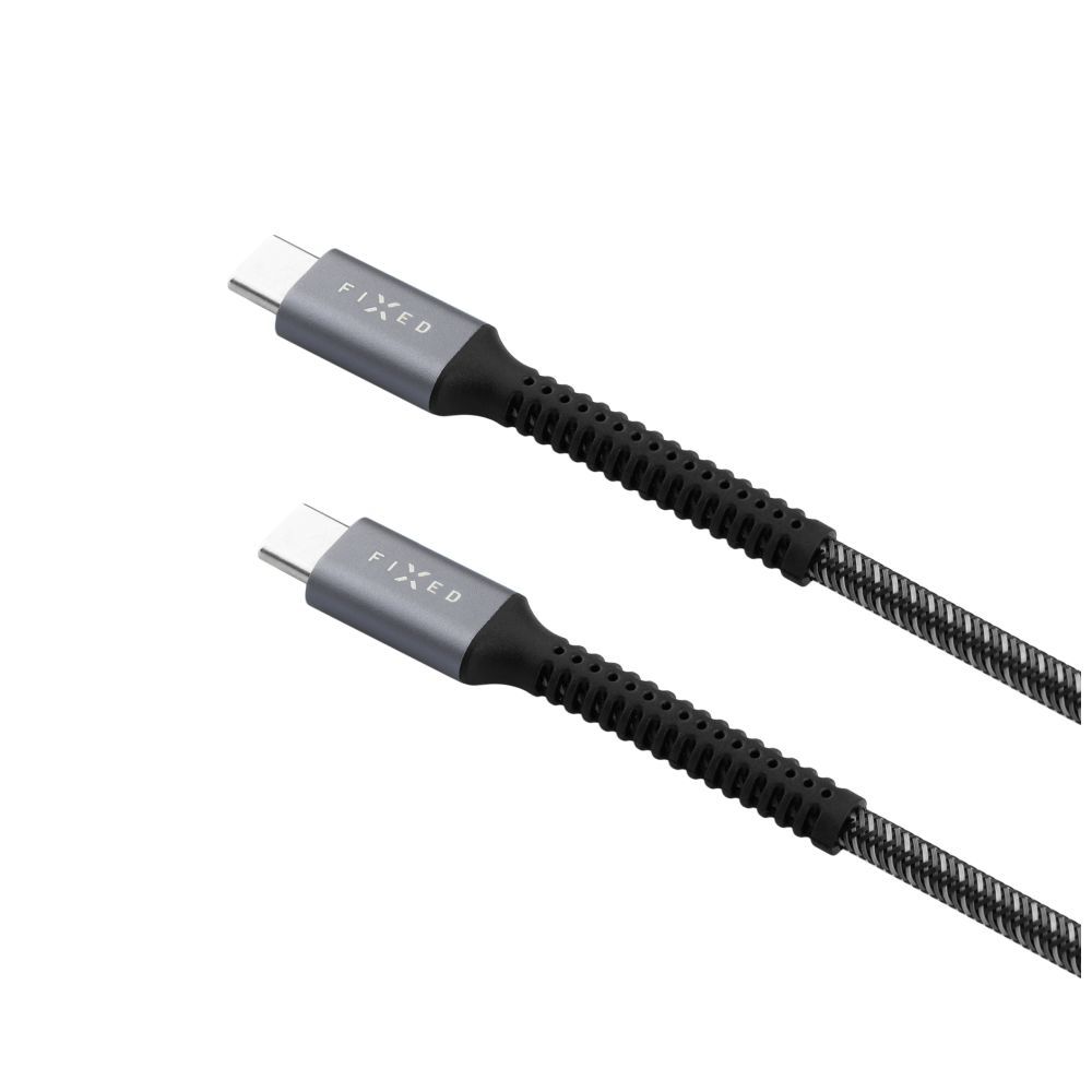 FIXED Armor Cable USB-C/USB-C 1.2 m 240W gray