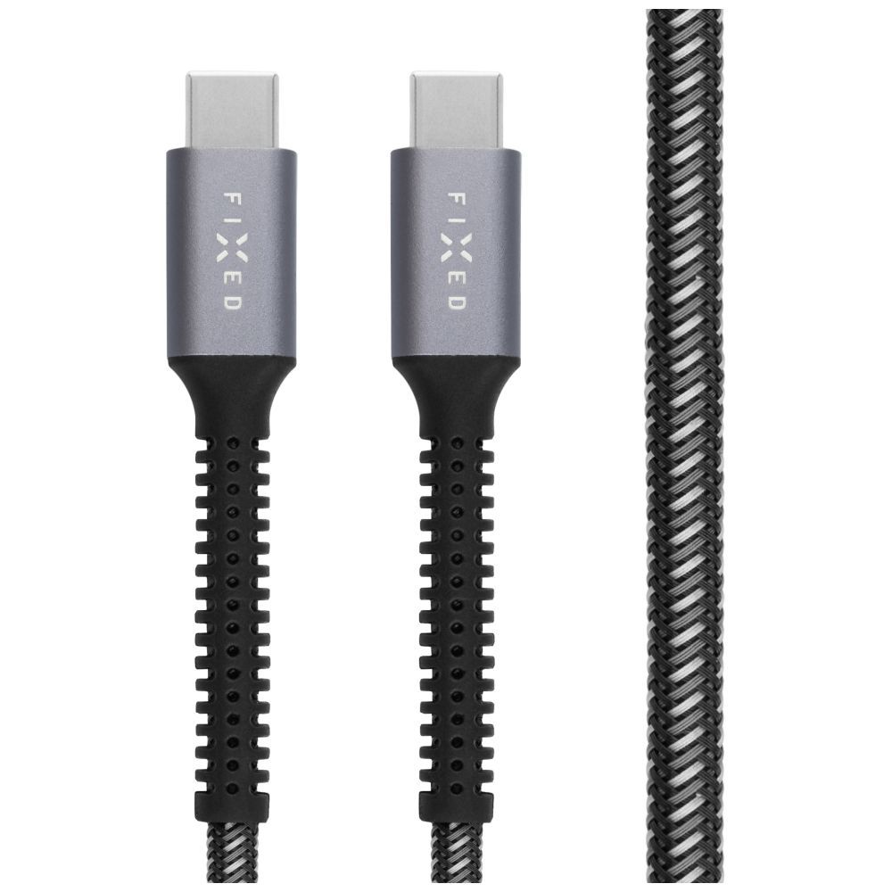 FIXED Armor Cable USB-C/USB-C 1.2 m 240W gray