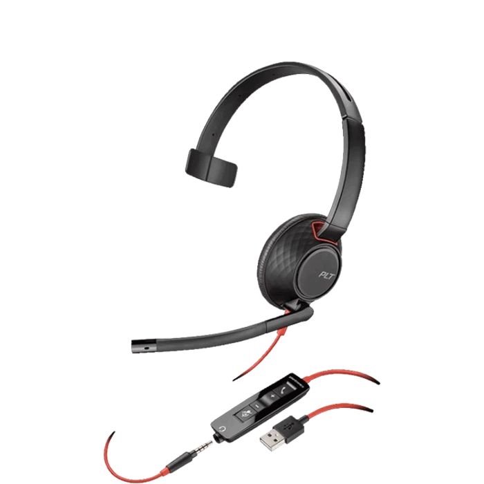 Poly Plantronics Blackwire 5210 USB-A Headset Black