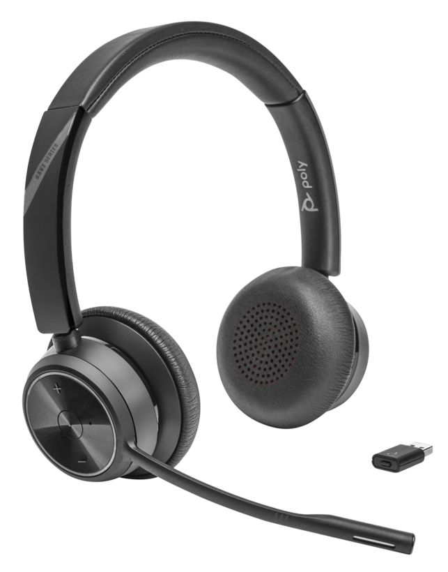 Poly Plantronics Savi 7320 UC USB-A/USB-C DECT Headset Black