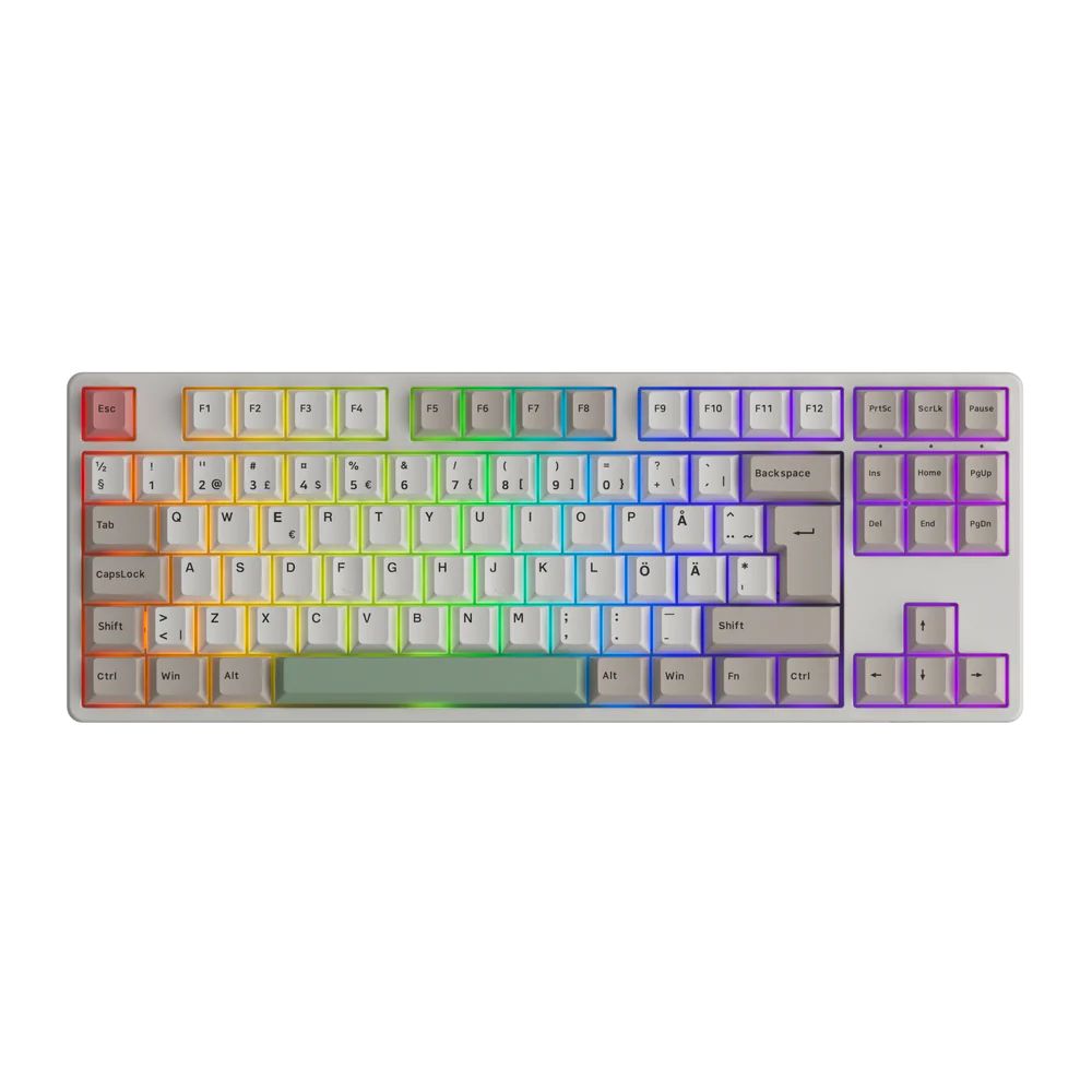 Akko 5087B Plus 9009 Retro CS Wine Red RGB Keyboard White UK