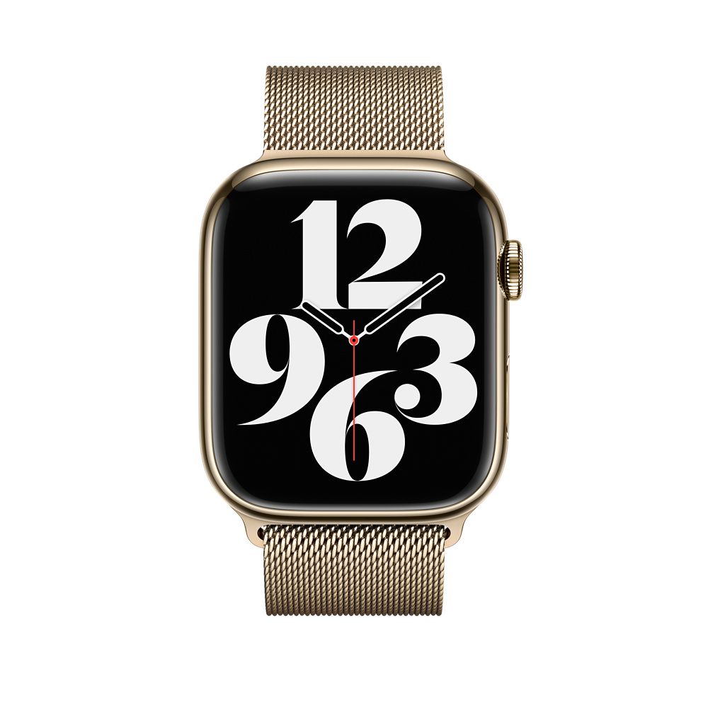 Apple Watch 45mm Band: Gold Milanese Loop